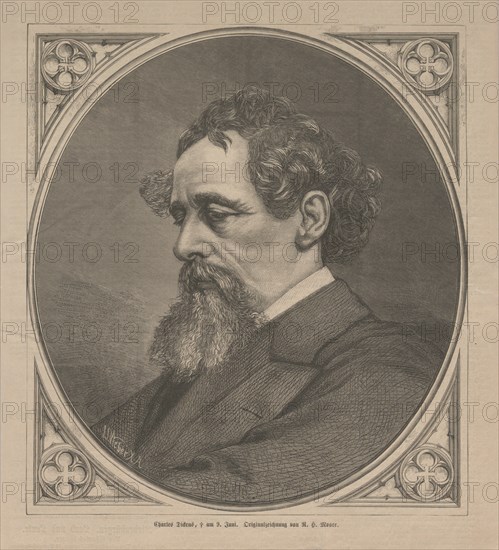 Porträt von Charles Dickens, 1870. Private Collection.