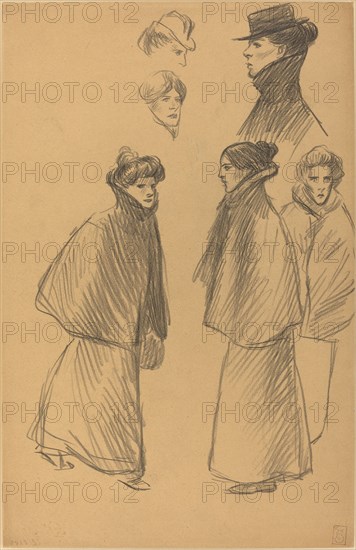 Figure Studies [recto], late 19th-early 20th century.