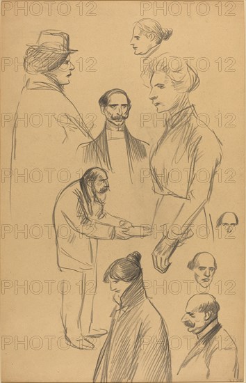 Figure Studies [verso], late 19th-early 20th century.