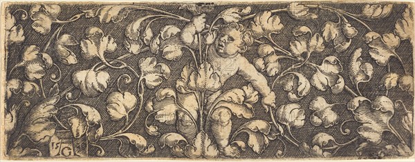 Ornament with Foliage and a Child in the Center, 1539.