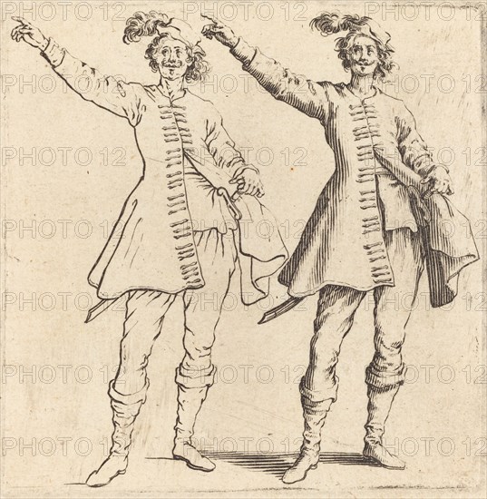 Officer, with Arm Extended, Front View, 1617 and 1621.