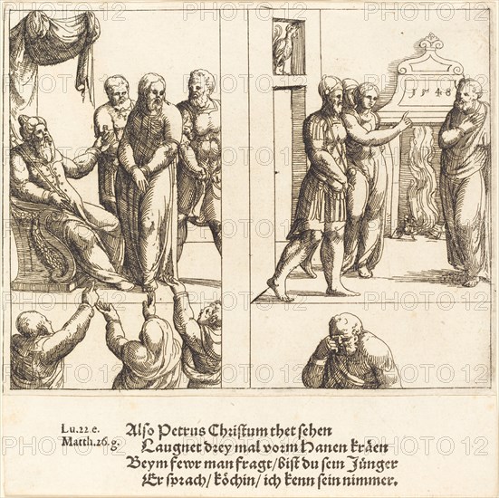 Christ before Caiaphas, and Peter Denying Christ, 1548.