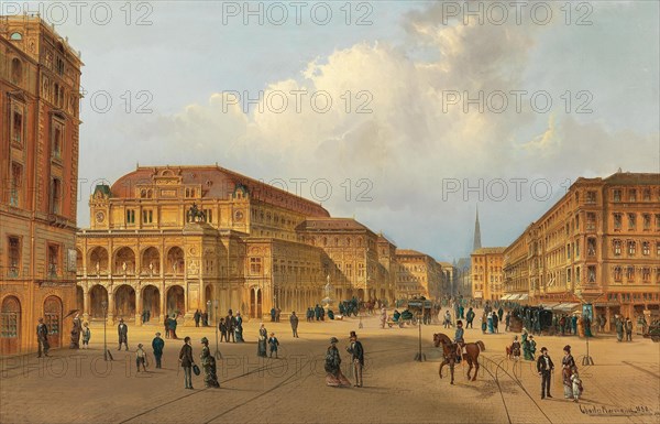 View of the Vienna State Opera, 1880. Private Collection.