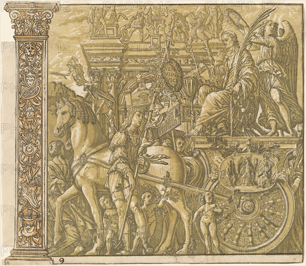 The Triumph of Julius Caesar [no.9 plus 2 columns], 1599.