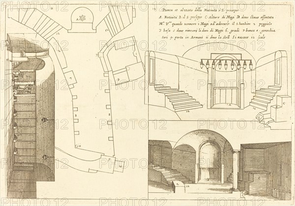 Plan and Elevation of the Church of the Holy Nativity, 1619.