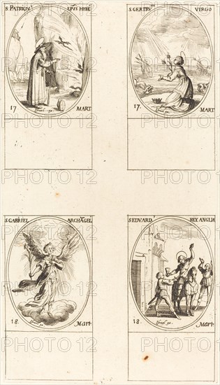 St. Patrick; St. Gertrude; St. Gabriel, Archangel; St. Edward.