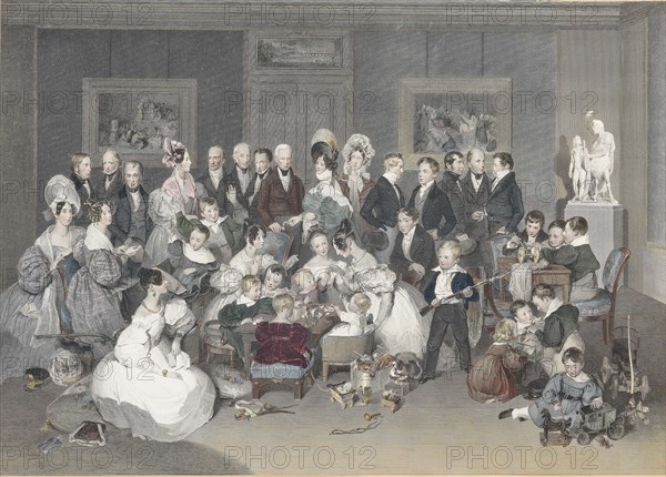 The Austrian imperial family in 1834, 1834. Private Collection.