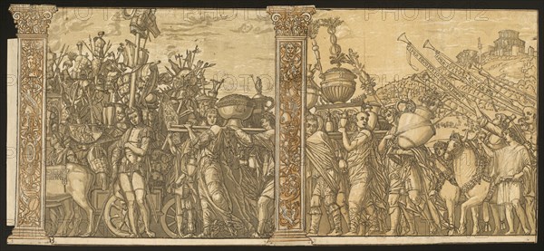 The Triumph of Julius Caesar [no.3 and 4 plus 2 columns], 1599.