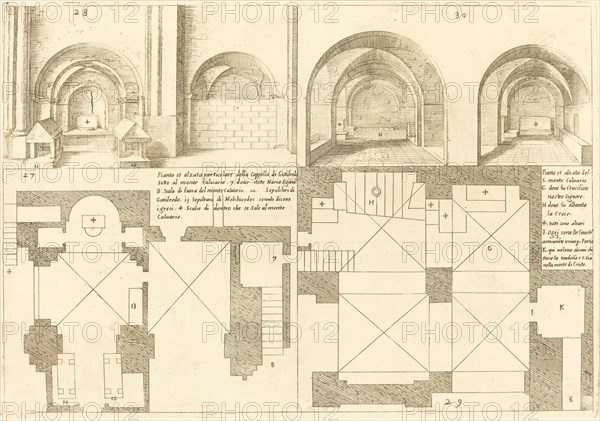 Plan and Elevation of the Chapel of Godefroy de Bouillon, 1619.