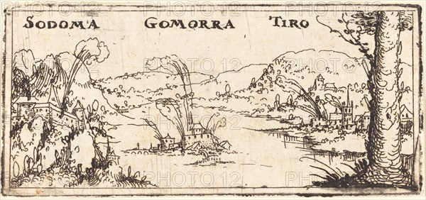 Landscape with Three Burning Cities: Sodom, Gomorrah and Tyrus.