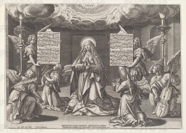 Magnificat: The Virgin Surrounded by Music-Making Angels, 1585.