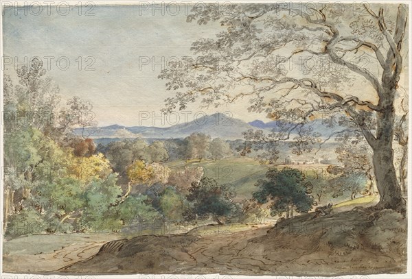 A View across the Inn Valley to the Alps and Neubeuern, c. 1790.