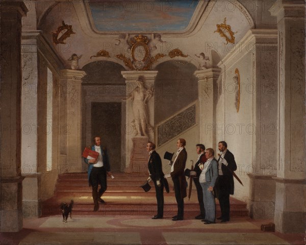 In a department (Appearance of the boss), 1860s. Private Collection.