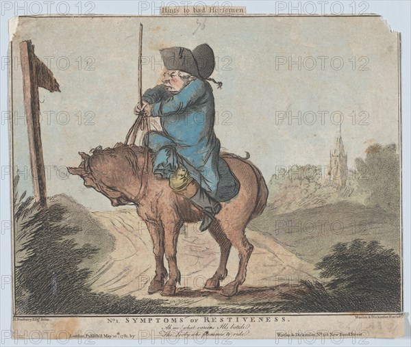 Hints to Bad Horsemen, No. 1: Symptoms of Restiveness, May 10, 1781.