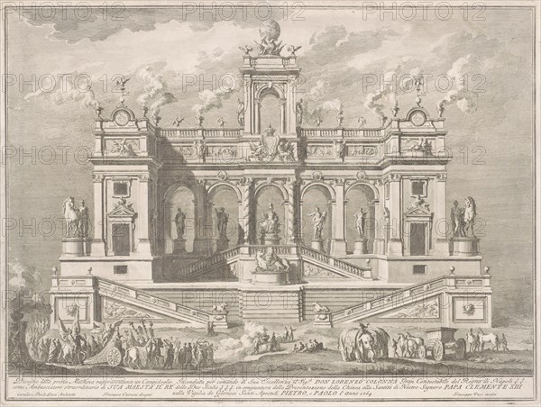 The Prima Macchina for the Chinea of 1764: A Capitol Building, 1764.