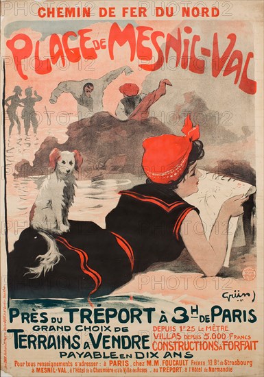 Chemin de fer du Nord. Plage de Mesnil-Val, 1901. Private Collection.