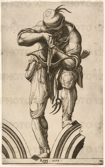 An Archer Shooting a Crossbow, 1579. Attributed to Cherubino Alberti.