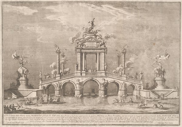A Triumphal Bridge Adorned with Relics of the City of Ercolano, 1755.