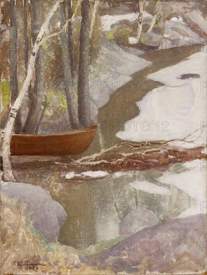 Spring Landscape , 1929. Found in the collection of Ateneum, Helsinki.