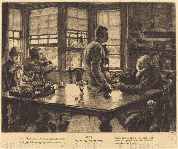 The Departure, 1882. [Illustration to the parable of the Prodigal Son].