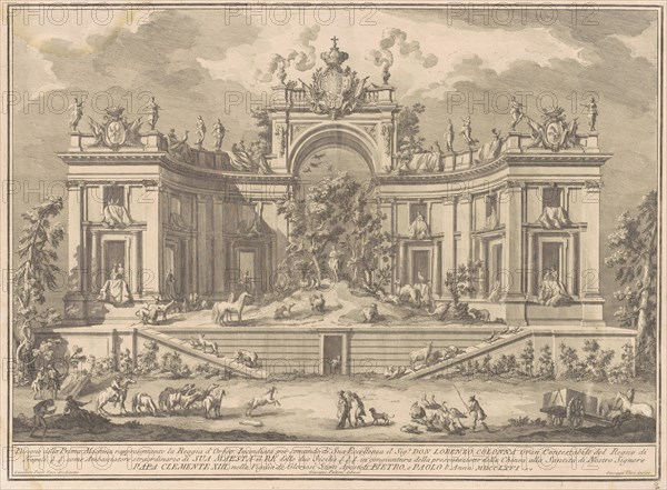 The Prima Macchina for the Chinea of 1766: The Palace of Orpheus, 1766.