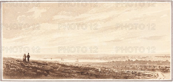 Figures Overlooking a Bay near the Mouth of the Paye, Lincolnshire, 1849.