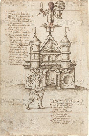 The Statue of Opportunity and the Passer-by [fol. 8 recto], c. 1512/1515.