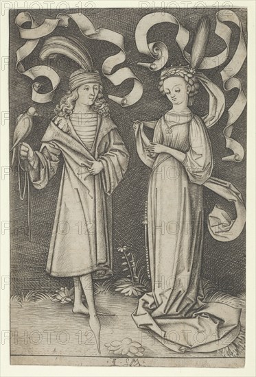 The Falconer and the Lady, from the series Scenes of Daily Life, ca. 1495.