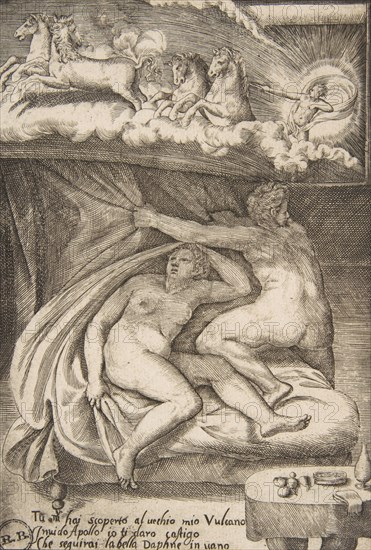 Venus and Mars discovered by Apollo, from 'The Loves of the Gods', 1531-60.