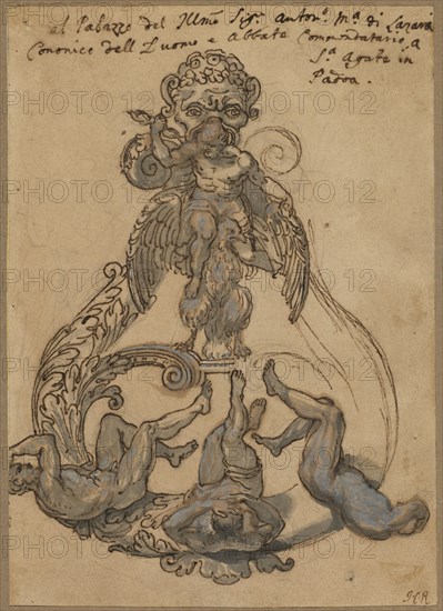 Door Knocker with Zeus Vanguishing Giants, late 17th or early 18th century.