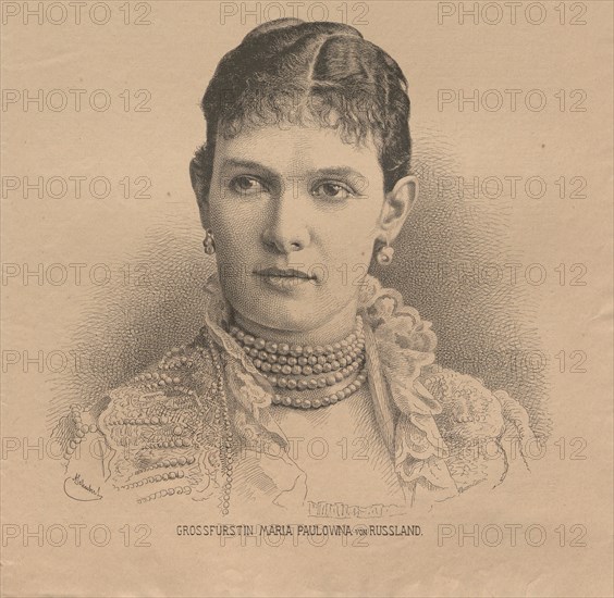 Grand Duchess Maria Pavlovna of Russia (1854-1920), 1882. Private Collection.