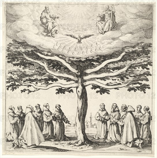 The Holy Trinity in the Tree of Life, Adored by Franciscans, in or after 1621.