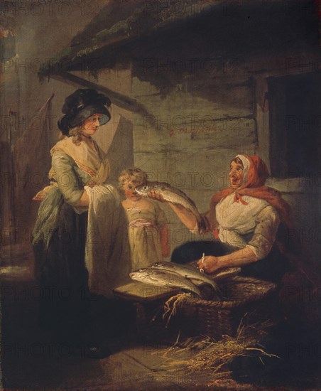 Fishwife, End 1780s. Found in the collection of State Hermitage, St. Petersburg.