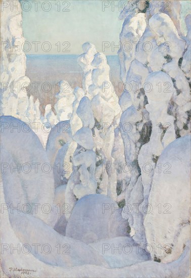 Winter Landscape in Kinahmi, 1923. Found in the collection of Ateneum, Helsinki.