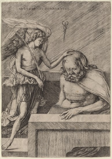 Custodi Nos Dormientes (The Guardian Angel), c. 1509. [Watch us while we sleep].