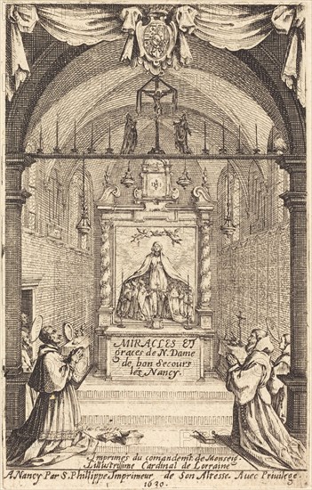 Frontispiece for the Miracles and Graces of Our Lady of "Bon-Secours-les-Nancy".