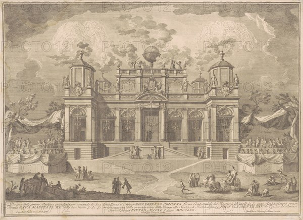The Prima Macchina for the Chinea of 1770: An Roman Building for Commerce, 1770.
