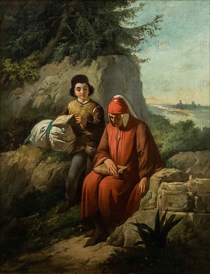 Dante in exile, 1854. Found in the collection of Galleria degli Uffizi, Florence.