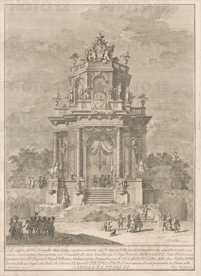 The Seconda Macchina for the Chinea of 1782: A Countryside Festival at Night, 1782.