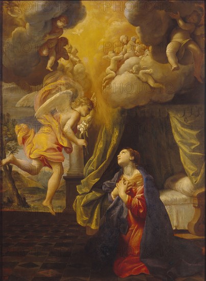 The Annunciation, c. 1615. Found in the collection of State Hermitage, St. Petersburg.