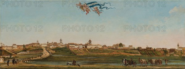 Panoramic View of São Paulo, 1821. Found in the collection of Instituto Cultural Itaú.