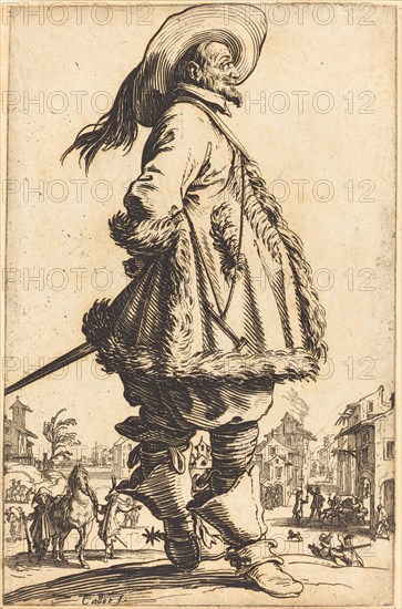 Noble Man with Mantle Trimmed in Fur, Holding his Hands Behind his Back, c. 1620/1623.