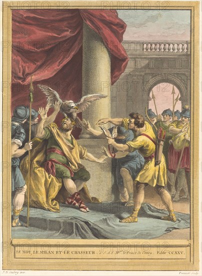 Le roi, le milan, et le chasseur (The King, the Kite, and the Hunter), published 1759.