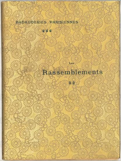 Badauderies parisiennes: Les Rassemblements, 1896. [Cover to a book by Octave Uzanne].