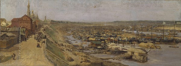 View of Rybinsk, 1886. Found in the collection of State Russian Museum, St. Petersburg.