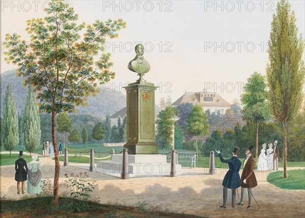 The Archduke Rudolf, Cardinal Archbishop of Olmütz monument in Ischl. Private Collection.