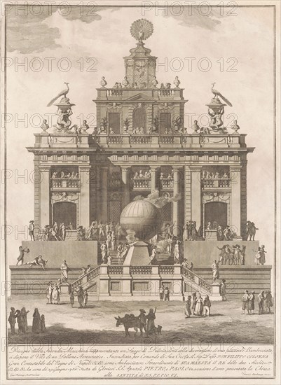 The Seconda Macchina for the Chinea of 1785: A Pleasure Palace with an Air Balloon, 1785.