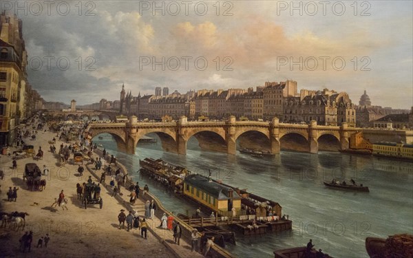 Le Pont-Neuf et la Cité Paris 1832, 1832. Creator: Canella, Giuseppe, the Elder (1788-1847).