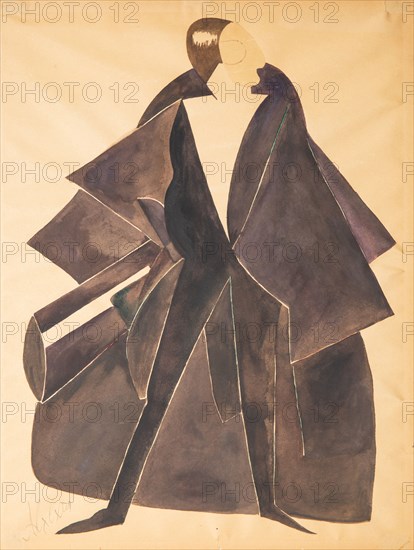 Costume design for the play "Comrade Khlestakov" by Dmitri Smolin, ca 1921. Creator: Exter, Alexandra Alexandrovna (1882-1949).