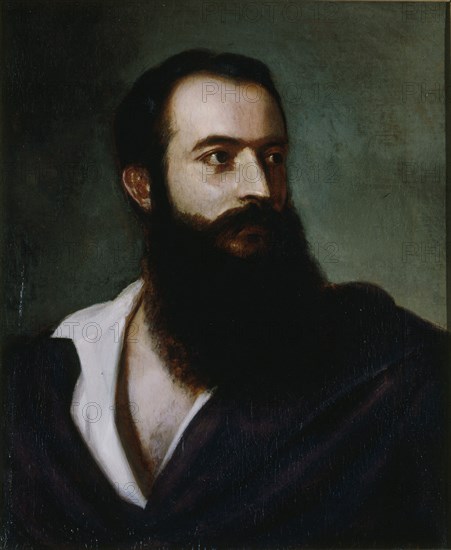 Portrait of Felice Orsini (1819-1858), c. 1858. Creator: Buchheister, Louis (1820-1881).